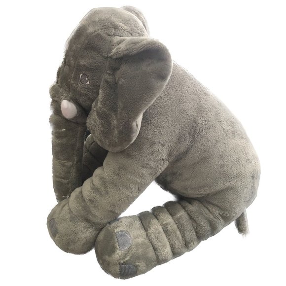 Unbranded Stuffed Gray Elephant Plush No Tush Tag 12" Tall - Picture 2 of 8